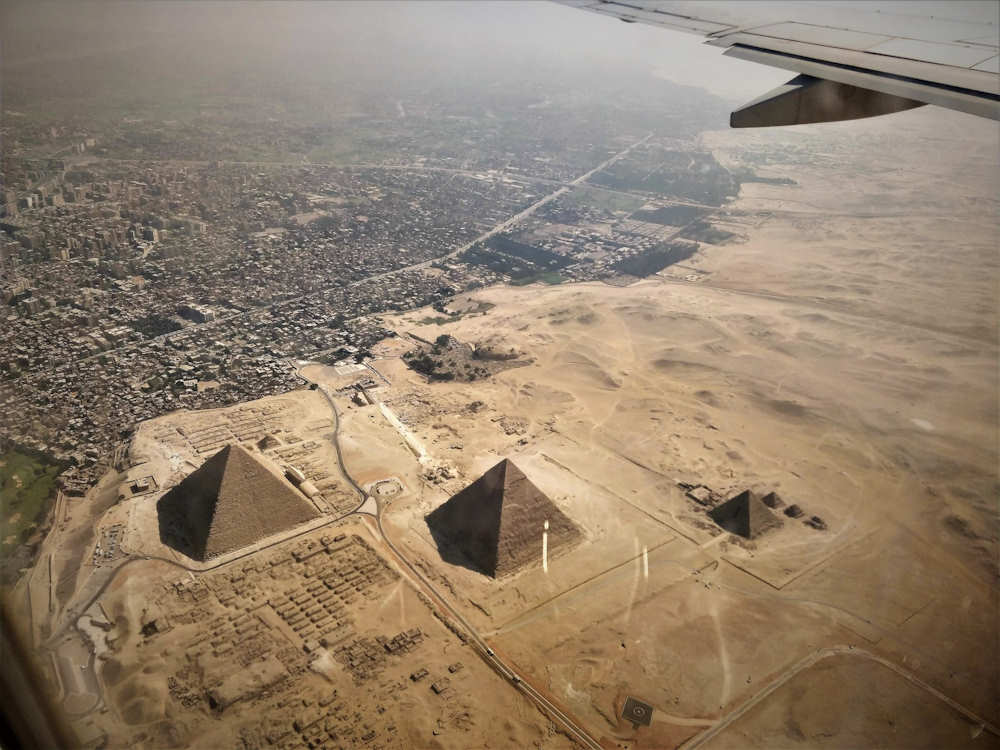 Pyramiden Gizeh von oben